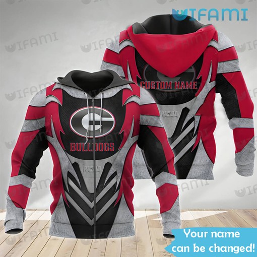 Custom Name Georgia Bulldogs Armor 3D Hoodie Gift with Personalized Bulldogs Design