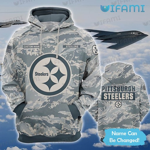 Custom Name Logo - Steelers Army 3D All Over Print Hoodie with Customizable Design