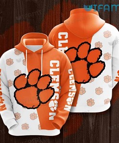 Custom Name Number Clemson Tigers All Over Print 3D Hoodie for Fans