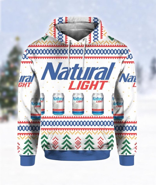 Custom Natural Light Can Beer All Over Print 3D Hoodie - Quench your Thirst for Style