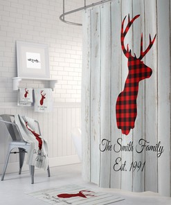 Custom Rustic Shower Curtain for Your Country Farmhouse Bathroom with Vintage Decor