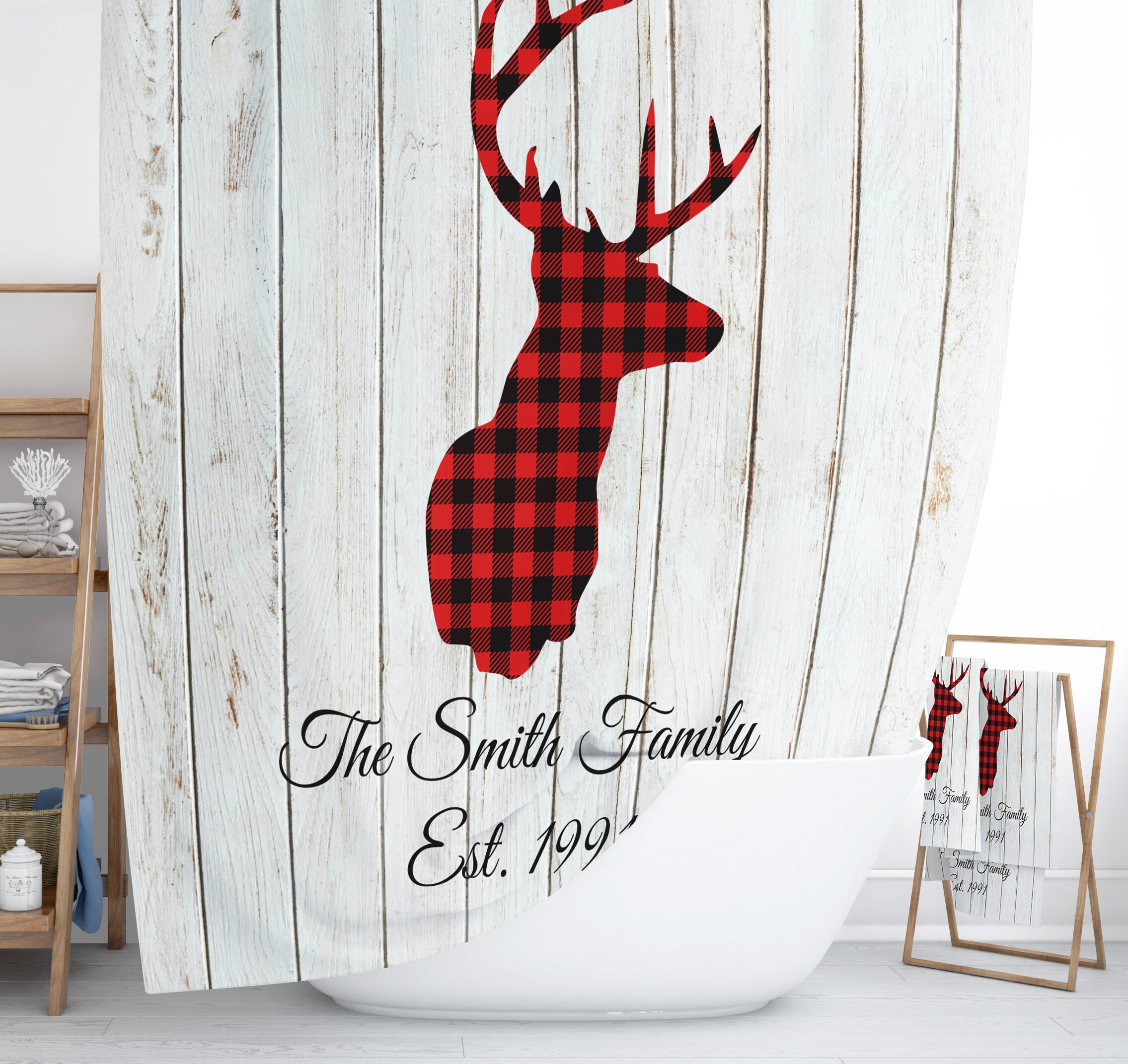 Custom Rustic Shower Curtain for Your Country Farmhouse Bathroom with Vintage Decor - Image 2