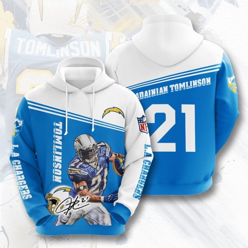 Custom Sport Design All Over Print 3D Hoodie for Men - Los Angeles Chargers Fans