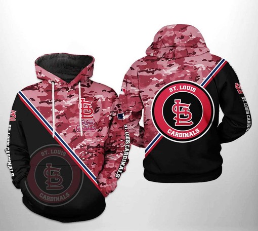 Custom St. Louis Cardinals All Over Print 3D Hoodie Zipper - Custom All Over Print Hoodie