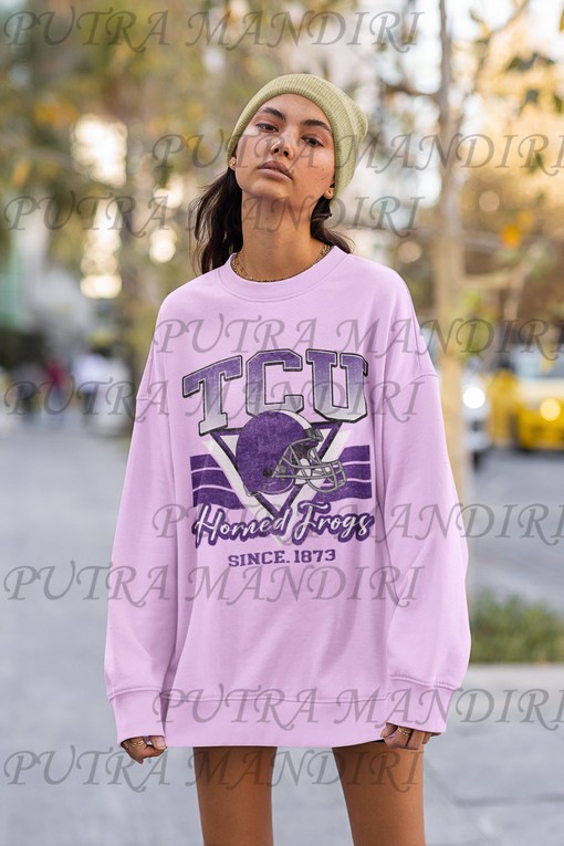 Custom Texas Christian Football Fan Crewneck Sweatshirt with Team Name, Perfect for Tcu Students