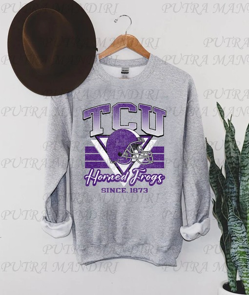 Custom Texas Christian Football Fan Crewneck Sweatshirt with Team Name, Perfect for Tcu Students - Image 3