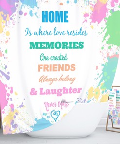 Custom Typography Shower Curtain Set - Make Your Bathroom Decor Personal