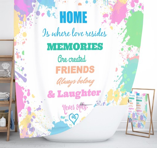 Custom Typography Shower Curtain Set - Make Your Bathroom Decor Personal