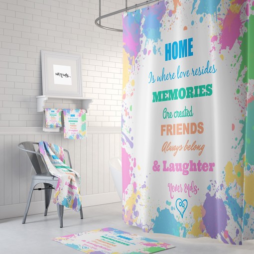 Custom Typography Shower Curtain Set - Make Your Bathroom Decor Personal - Image 2