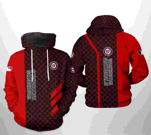 Custom Washington Nationals All Over Print 3D Hoodie Zipper - Custom All Over Print Hoodie