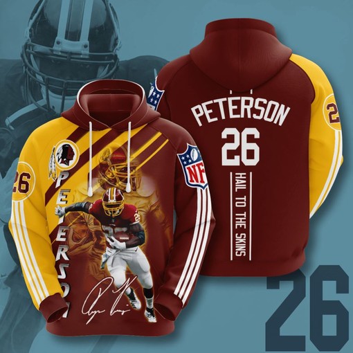 Custom Washington Redskins All Over Print 3D Zip Up Hoodie