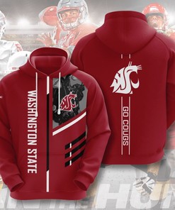 Custom Washington State Cougars All Over Print Hoodie 3D