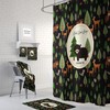 Custom Woodland Lodge Theme Disney Bear Shower Curtain for a Personalized Bathroom