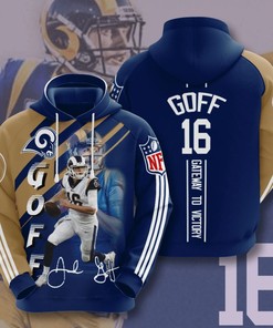 Customizable All Over Print Hoodie - Los Angeles Rams Football Fan