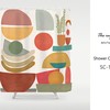 Customizable Bohemian Multicolor Designer Print Shower Curtain for Modern Bathroom Decor