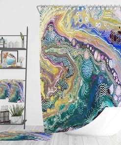 Customizable Boho Perfection Shower Curtain Set with Bath Mat and Towel Options
