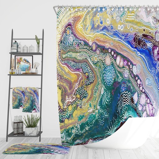 Customizable Boho Perfection Shower Curtain Set with Bath Mat and Towel Options