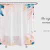 Customizable Simple Blue Flowers Shower Curtain with Waterproof Washable Material for Your Bathroom