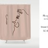 Customized Size Modern Pink Art Face Shower Curtain - Waterproof and Washable - Elegant Bathroom Decor Idea