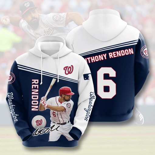 Customized Washington Nationals All Over Print Zip Up Hoodie