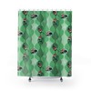 Cute Atomic Cat Christmas Shower Curtain, Retro Bathroom Decor Accessories