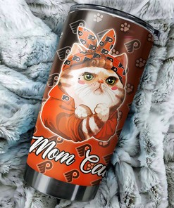 Cute Cat Mom Philadelphia Flyers NHL Tumbler for Fans