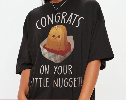 Cute Congrats on Your Little Nugget Unisex Tee - Image 2