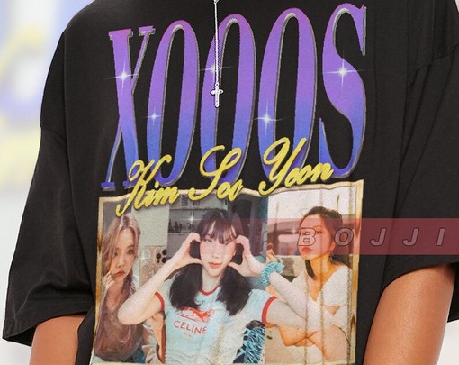 Cute Kim Soo-yeon T-shirt, Xooos Fan Tee with Artist Music Design - Image 2