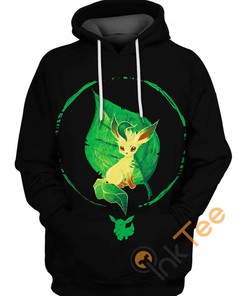 Cute Leafeon And Smartness Pokemon - 3D All Over Print Hoodie with Adorable Design