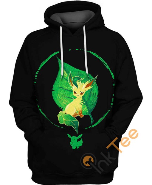 Cute Leafeon And Smartness Pokemon - 3D All Over Print Hoodie with Adorable Design