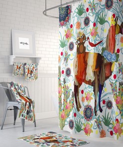 Cute Llama Shower Curtain with Fun Bathroom Decor for Whimsical Touches