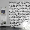Cute Panda Black & White Shower Curtain, Animal Zoo Bathroom Decor, Wildlife Bath Curtain