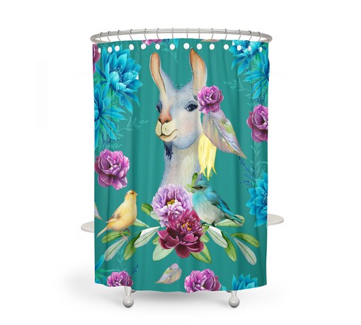 Cute Personalized Llama Disney Shower Curtain for a Kids' Bathroom - Image 2