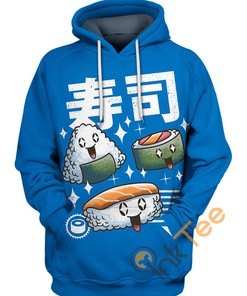 Cute Sushi All Over Print 3D Hoodie