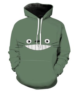 Cute Totoro Face 3D Hoodie with All Over Print - Adorable Essential for Kids and Adults