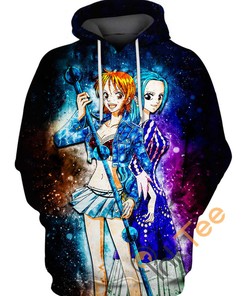 Cute Vivi and Nami All Over Print Hoodie 3D for Women - One Piece Design