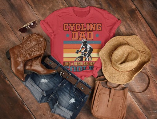 Cycling Dad Unisex Tee, the Best Cycling Dad Gift - Image 3