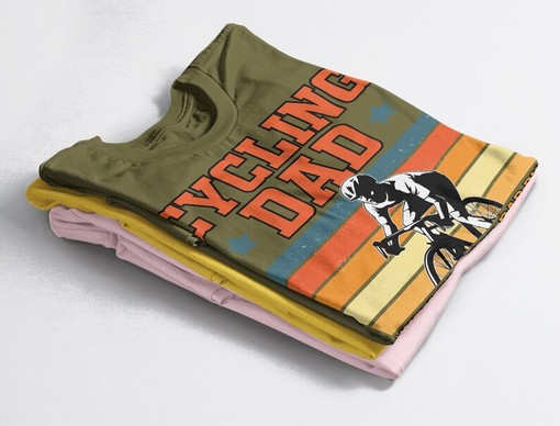 Cycling Dad Unisex Tee, the Best Cycling Dad Gift - Image 4