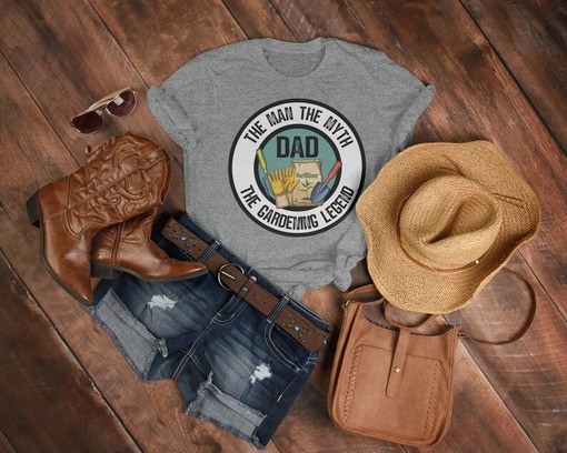 Dad The Man The Myth The Gardening Legend Tee - Funny Father's Day Gift - Image 3