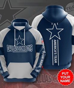 Dallas Cowboys All Over Print 3D Hoodies for Fans Customizable Prints with Printful