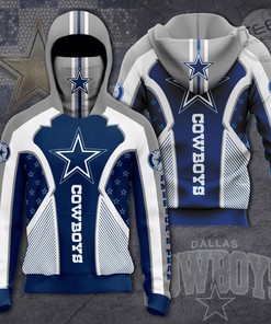 Dallas Cowboys All Over Print Hoodie with 3D Graphic Design and Custom Prints