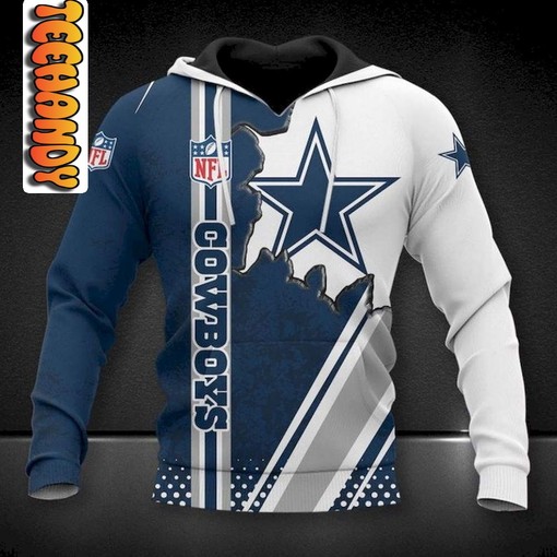 Dallas Cowboys Football Fan Must-Have: 3D All Over Print Hoodie