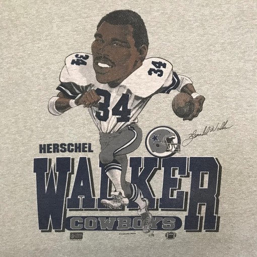 Dallas Cowboys NFL Vintage Style Herschel Walker Sweatshirt T-shirt - Ideal Gift for NFL Fans - Image 2