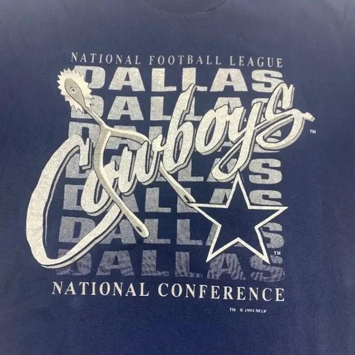 Dallas Cowboys Nutmeg 90s Vintage Style Sweatshirt T-shirt, Football Teams Gifts For Fans - Image 2