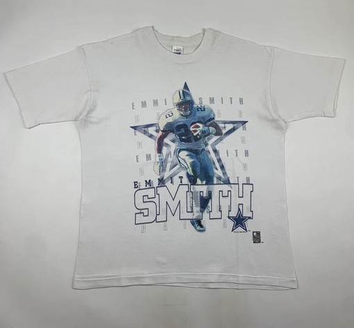Dallas Cowboys Official Fan Emmitt Smith Vintage Style 90s Sweatshirt T-shirt - Ideal Gift for Fans - Mens Sport Shirts