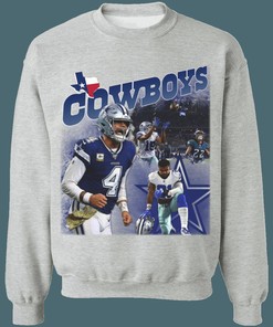 Dallas Cowboys Vintage NFL Crewneck Sweatshirt Hoodie Shirt Perfect Gifts for NFL Fans