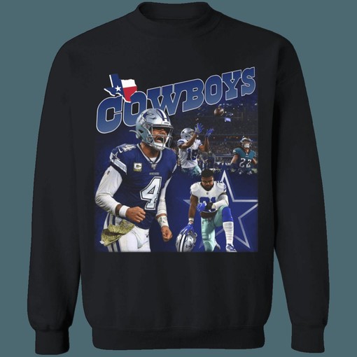 Dallas Cowboys Vintage NFL Crewneck Sweatshirt Hoodie Shirt Perfect Gifts for NFL Fans - Image 2