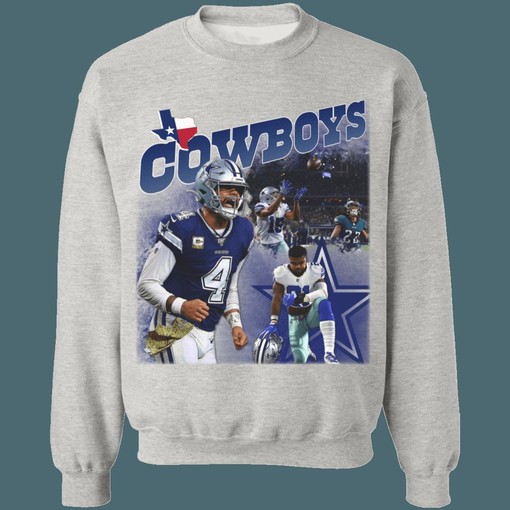 Dallas Cowboys Vintage NFL Crewneck Sweatshirt Hoodie Shirt Perfect Gifts for NFL Fans - Image 3