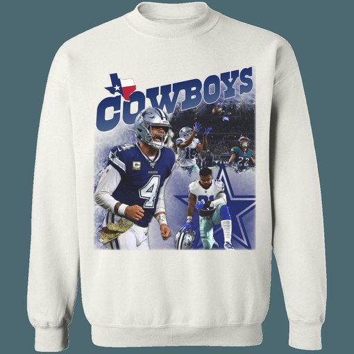 Dallas Cowboys Vintage NFL Crewneck Sweatshirt Hoodie Shirt Perfect Gifts for NFL Fans - Image 4
