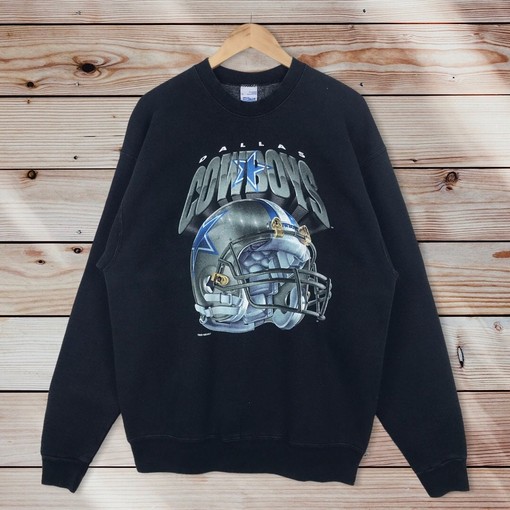 Dallas Cowboys Vintage Style Crewneck Sweatshirt Pullover - NFL Salem Sportswear 90s
